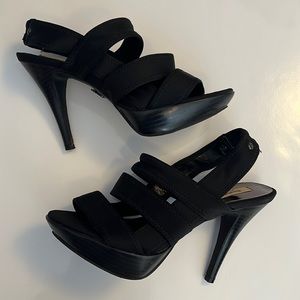 Vera Bradley strappy black pumps; 6.5; worn once, perfect condition